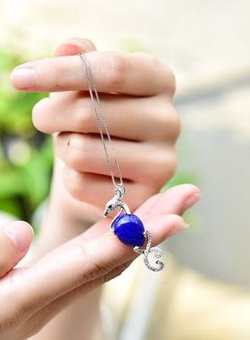 太太的珠宝 S925 银  青金石吊坠 工艺精湛 不是一般的工艺可比拟