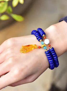 南红珠宝手链吊坠天然蜜蜡