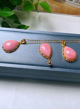 女皇贝唯美风925银镀厚金吊坠