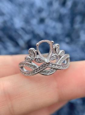 S925冠冕戒指托陆沉同款爱系列
