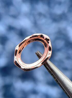 S925银托工厂吊坠空托6*8mm包镶