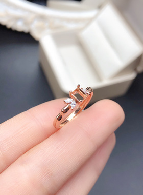 S925银戒指空托简约气质多款式