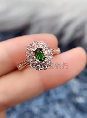 S925银戒指空托轻奢气质精致小众
