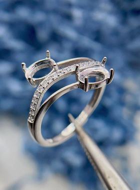 山东银托工厂S925纯银戒指空托