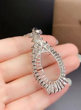 镀18k白金时尚豪华风大尺寸吊坠