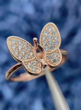 S925银精致满钻戒指底托马目3*6