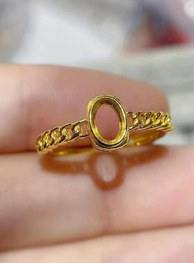 新款日韩银托简约复古男女戒指