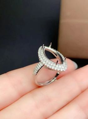 新款奢华s925纯银时尚diy戒指