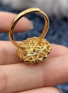 S925银戒指吊坠空托富贵华丽气质