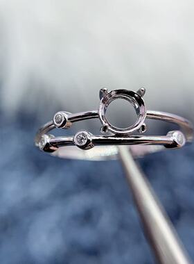 s925银托工厂戒指空托款式多尺寸