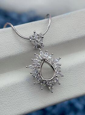 S925纯银豪华款时尚吊坠银托