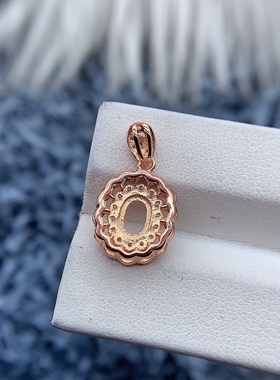 S925银吊坠空托气质轻奢时尚百搭