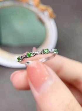 天然透辉石戒指成品高小精致