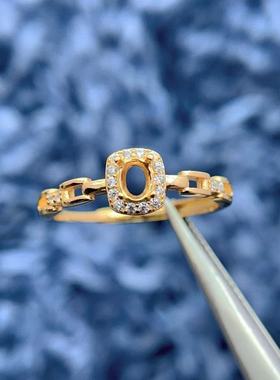 银托工厂S925银戒托多款式3*4mm