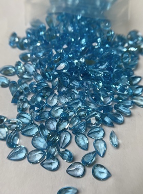 多规格天然瑞士蓝托帕石裸石