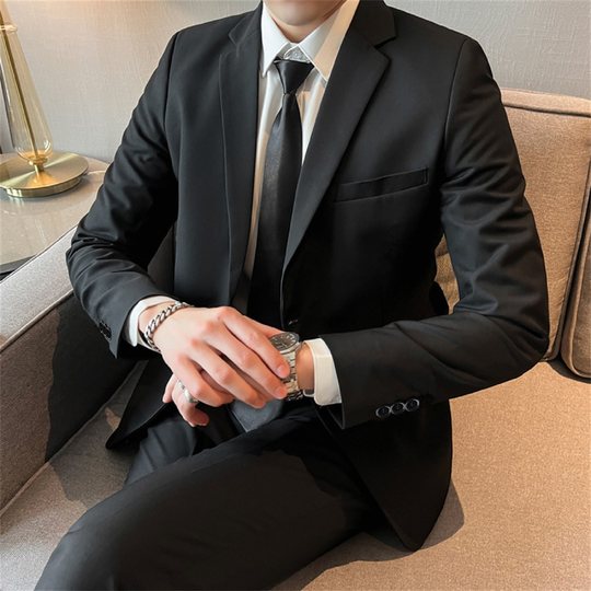 西服套装男士外套商务休闲春秋上衣伴郎服新郎结婚职业正装小西装