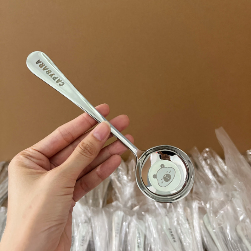 卡皮巴拉316不锈钢圆头大汤勺勺子儿童家用饭勺调羹平底加深汤匙,淘宝优惠券,粉丝福利购,淘宝优惠卷