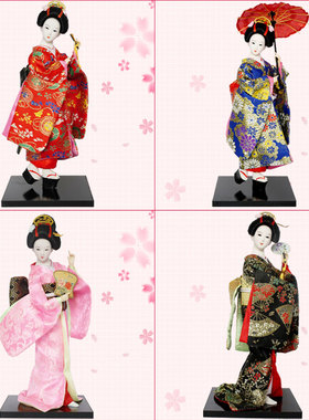 日本人形摆件餐厅装修工艺品