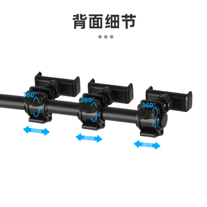 多机位落地式直播手机支架横杆悬臂直播手机直播支架可对着镜子拍-图2