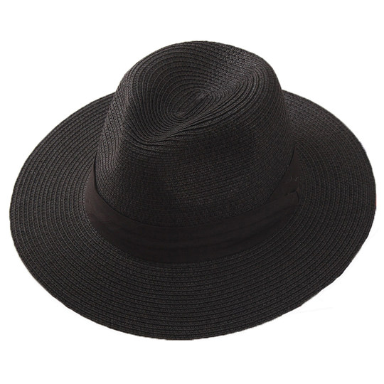 Panama jazz cowboy hat British large brim straw hat
