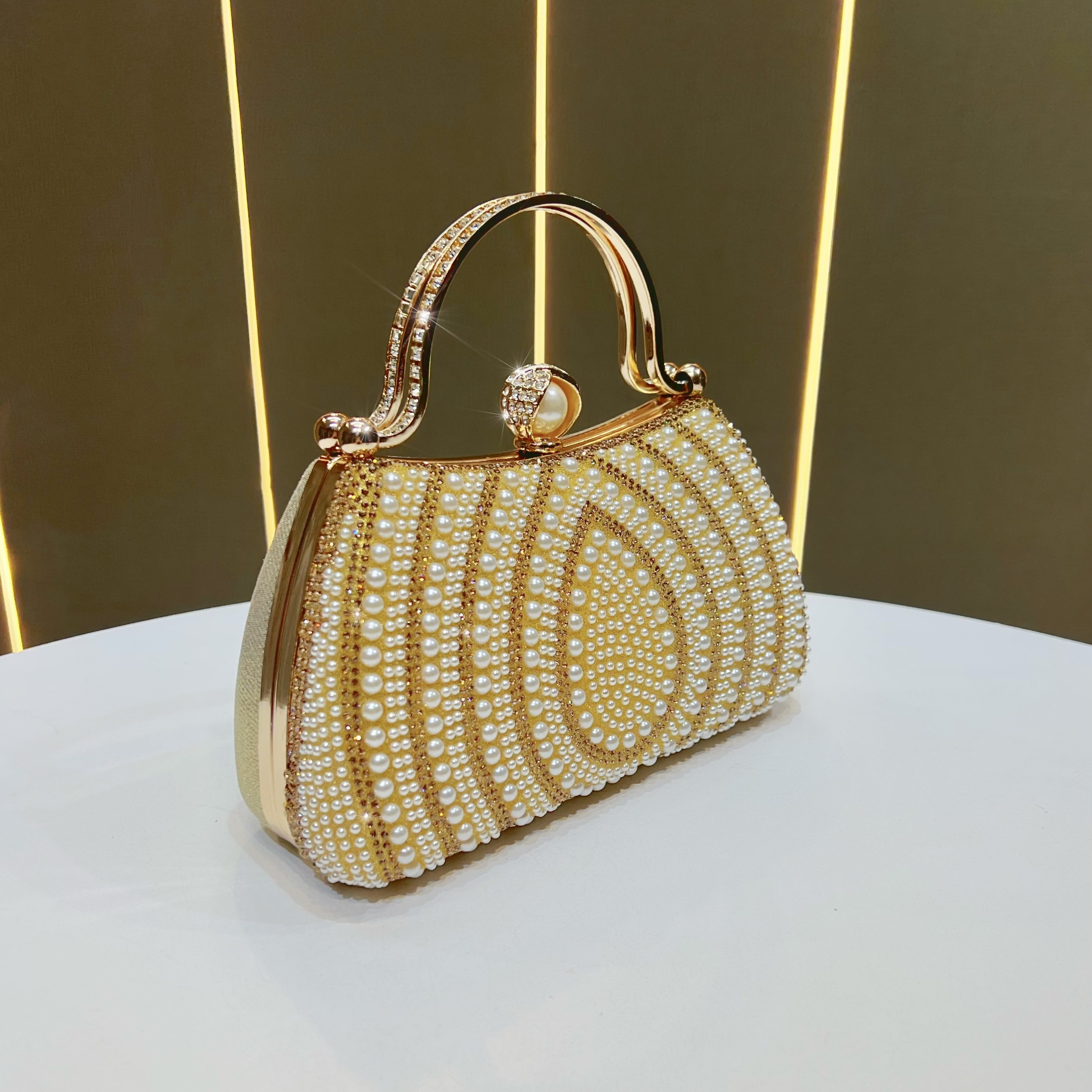 MissingYou名媛时尚斜挎包晚宴礼服包包镶钻手提包精致珍珠手拎包,淘宝优惠券,粉丝福利购,淘宝优惠卷