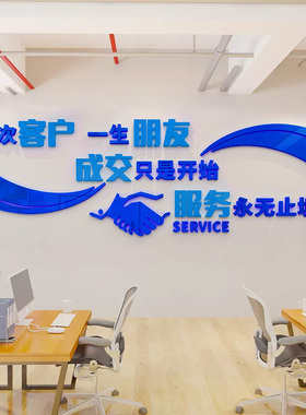 销售接待办公室文化墙贴
