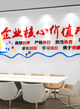 企业核心价值观标语墙贴