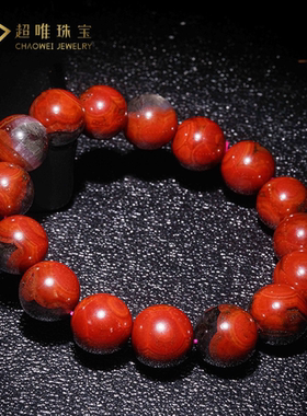 天眼荆棘玫瑰红极光23水晶手链