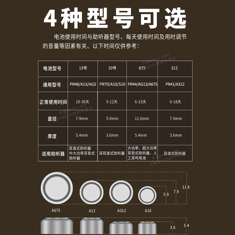 德国A10助听器电池 PR70锌空气专用1.4v欧仕达ast老人耳蜗耳内式纽扣电子P10 PR536 S10A 10D十号进口1.45伏