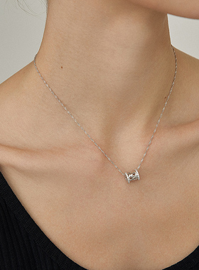 小蛮腰项链ins冷淡风银饰转运珠