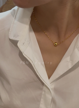 PN项链女配饰夏季轻奢高级感饰品多巴胺锁骨链2025新款女士吊坠