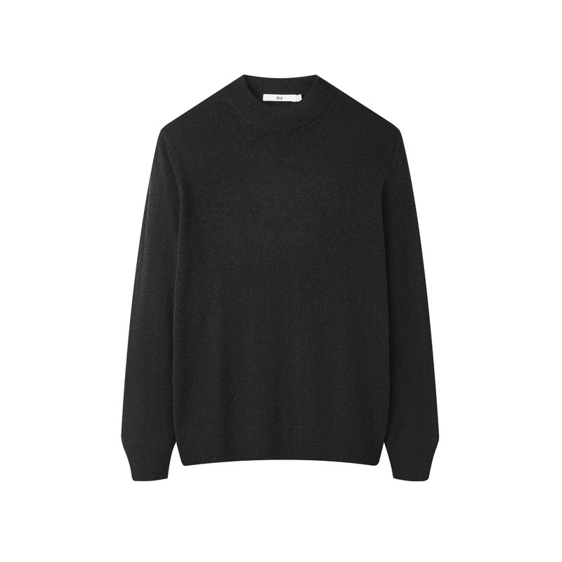 HLA/海澜之家半高领羊绒衫24秋冬新款纯色修身柔软舒适保暖毛衣男,淘宝优惠券,粉丝福利购,淘宝优惠卷