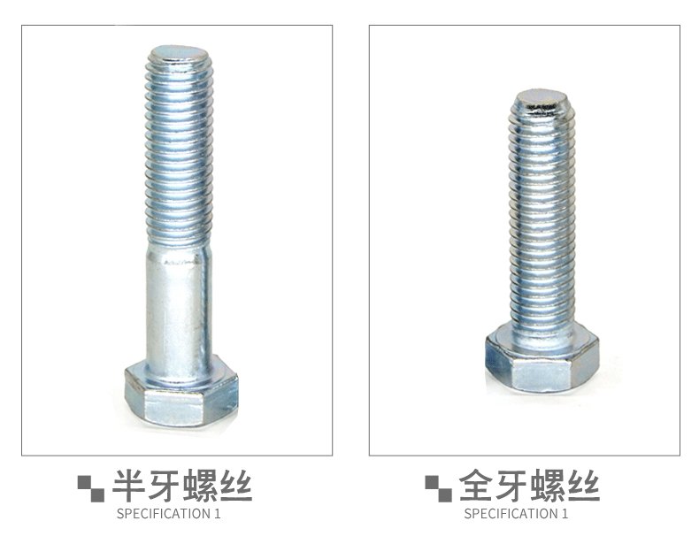 8.8级镀锌外六角螺丝高强度螺栓碳钢六角头螺丝M20M22M24M27M30