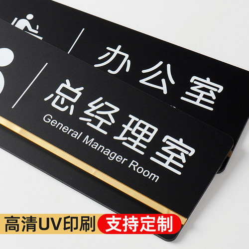 亚克力标识牌定制公司部门标示牌门口挂牌总经理室门牌办公室会议室财务室提示牌高档创意洽谈室标志logo订制 - 图2