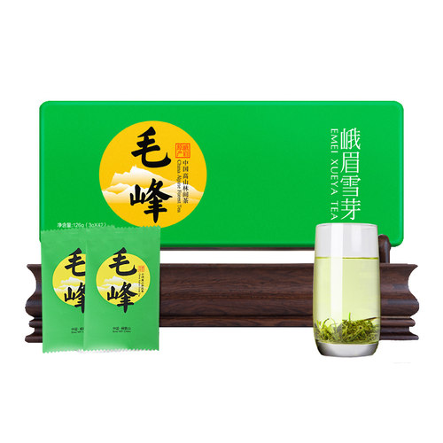 峨眉雪芽毛峰126g浓香型毛尖四川特产绿茶叶礼盒高山茶 - 图3