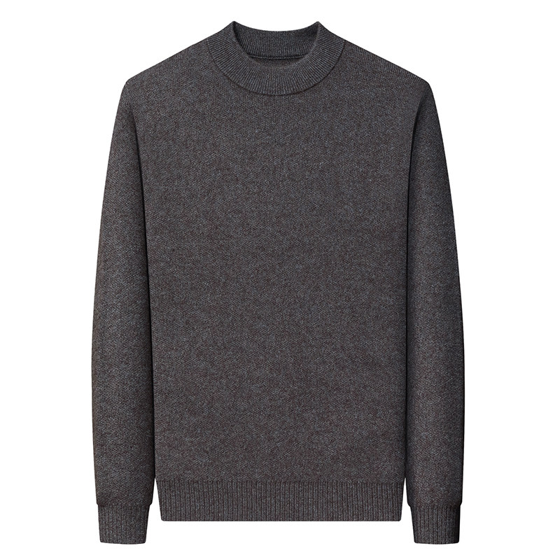 上海春竹100%羊毛男半高领冬季双股加厚宽松毛衣爸爸装针织打底衫,淘宝优惠券,粉丝福利购,淘宝优惠卷