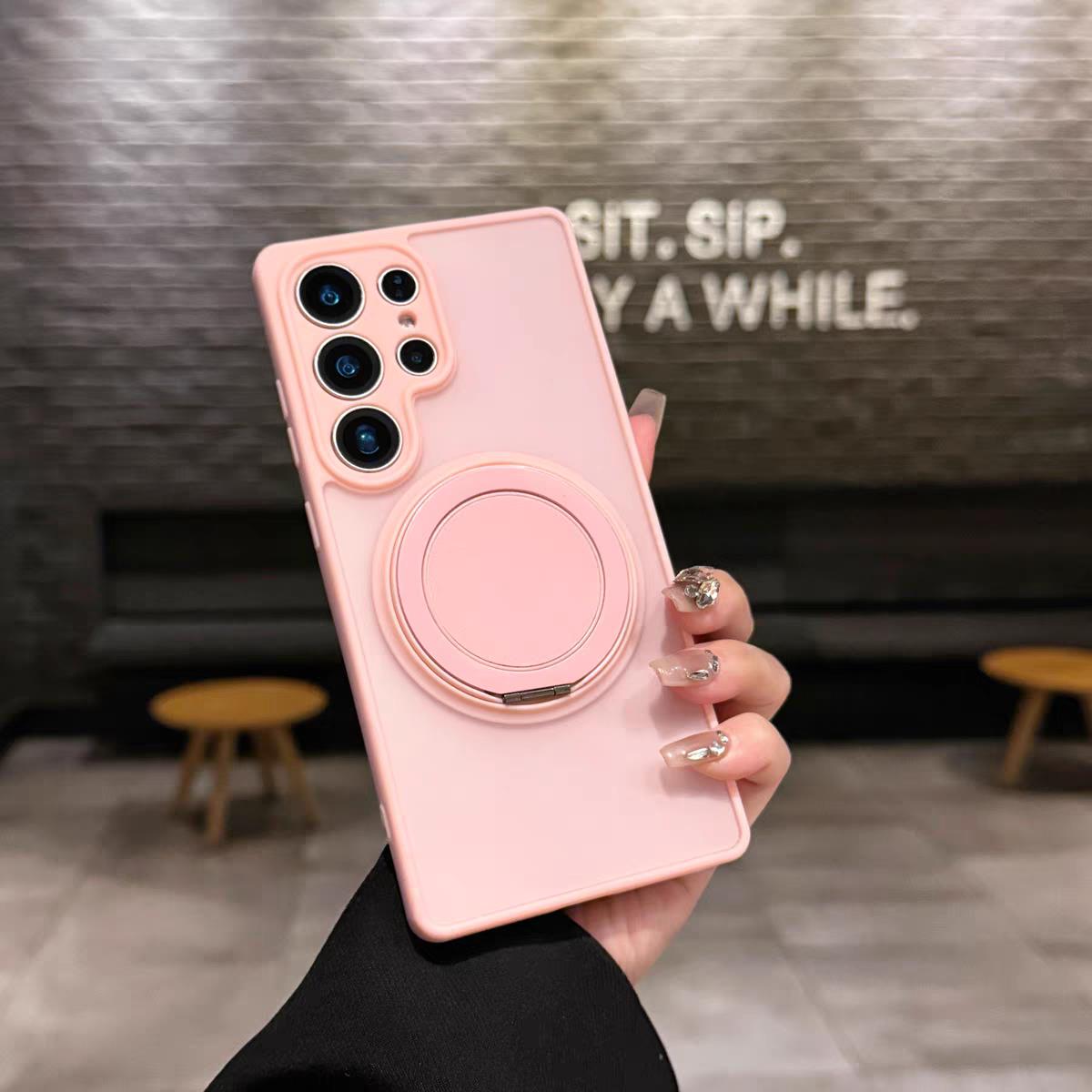 360旋转支架壳三星s25ultra手机壳适用于S25Edge新款25+磨砂24plus全包防摔24Ultra保护套s23+高级感s23u好壳 - 图2