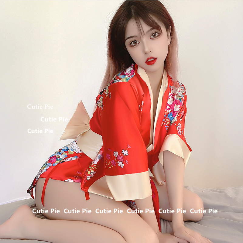 cutie：福利ji 日式性感和服私房裙睡袍内衣浴袍女夏季薄款睡衣女 - 图1