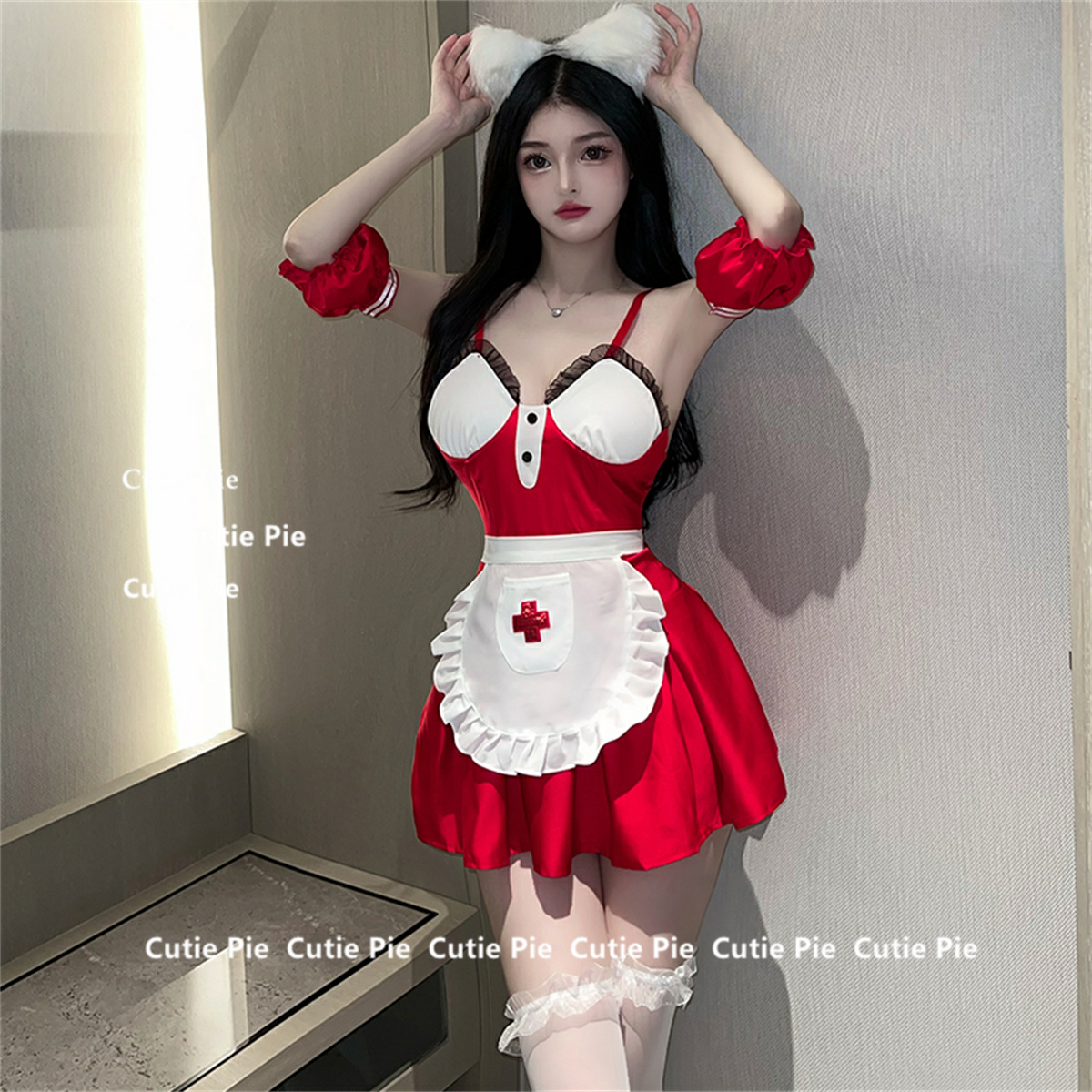 护士cosplay制服少女口水变装可爱趣味床上蕾丝白丝免脱睡衣女仆,淘宝优惠券,粉丝福利购,淘宝优惠卷