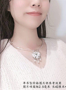 999足银锦鲤锁包长命锁项链吊坠