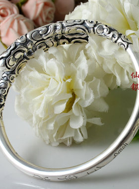 情侣定海神针紧箍咒纯银手镯