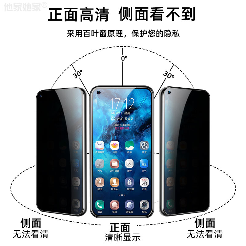 适用OPPOReno8防窥手机膜opopreno5k全屏reon6陶瓷ren08pro抗蓝光护眼opop摔不碎0pp0rone10变焦版高清钢化莫 - 图1