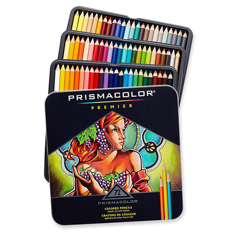 美国三福prismacolor霹雳马彩铅 24 48 72 132 150色绘画油性铅笔 - 图3