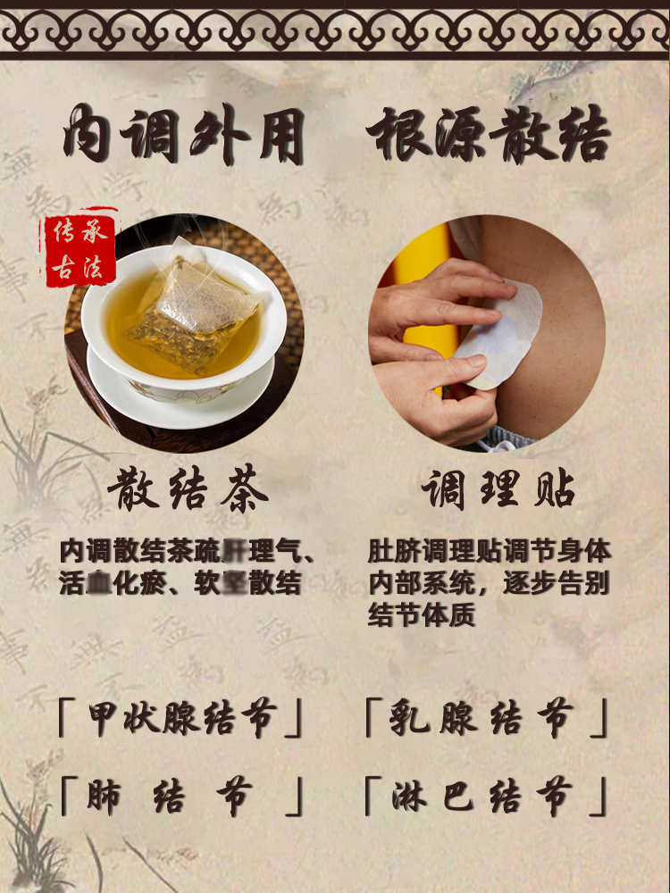 散结茶夏枯草茶消除甲状腺茶肺结节磨玻璃微小结节乳腺淋巴饮用茶 - 图1