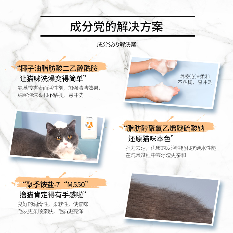 宠袋猫咪沐浴露猫洗澡专用护毛香波浴液杀菌除臭除螨止痒宠物用品-图1