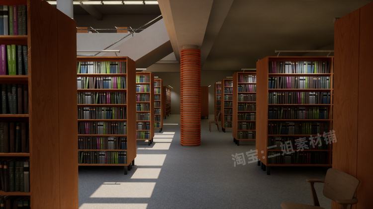 Modern Library Scene Assets现代图书馆4.27虚幻引擎UE5环境道具 - 图1