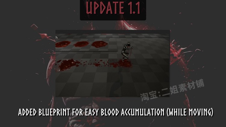 Realistic Blood VFX Niagara Blood Effects特效5.0虚幻5.2血UE5 - 图1