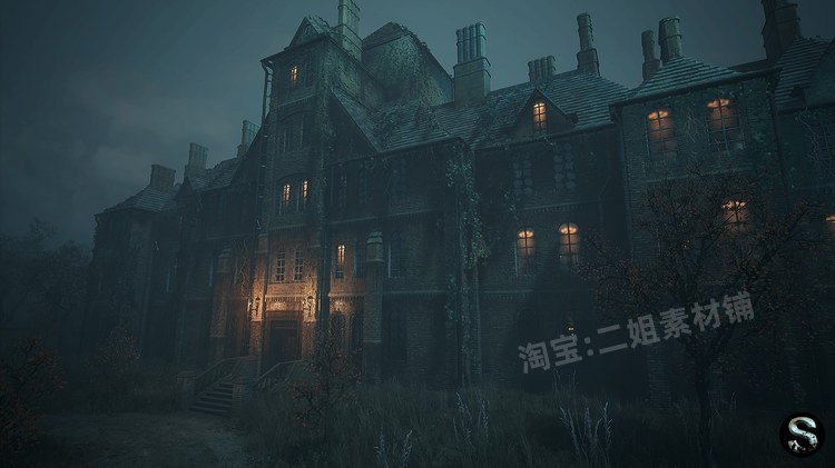 Asylum庇护所5.0虚幻引擎UE5人工智能创造环境恐怖道具演示场景