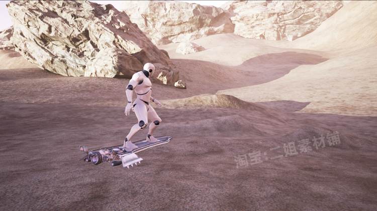 Hoverboard System悬浮滑板系统角色动画蓝图车辆碰撞UE4游戏资源 - 图2