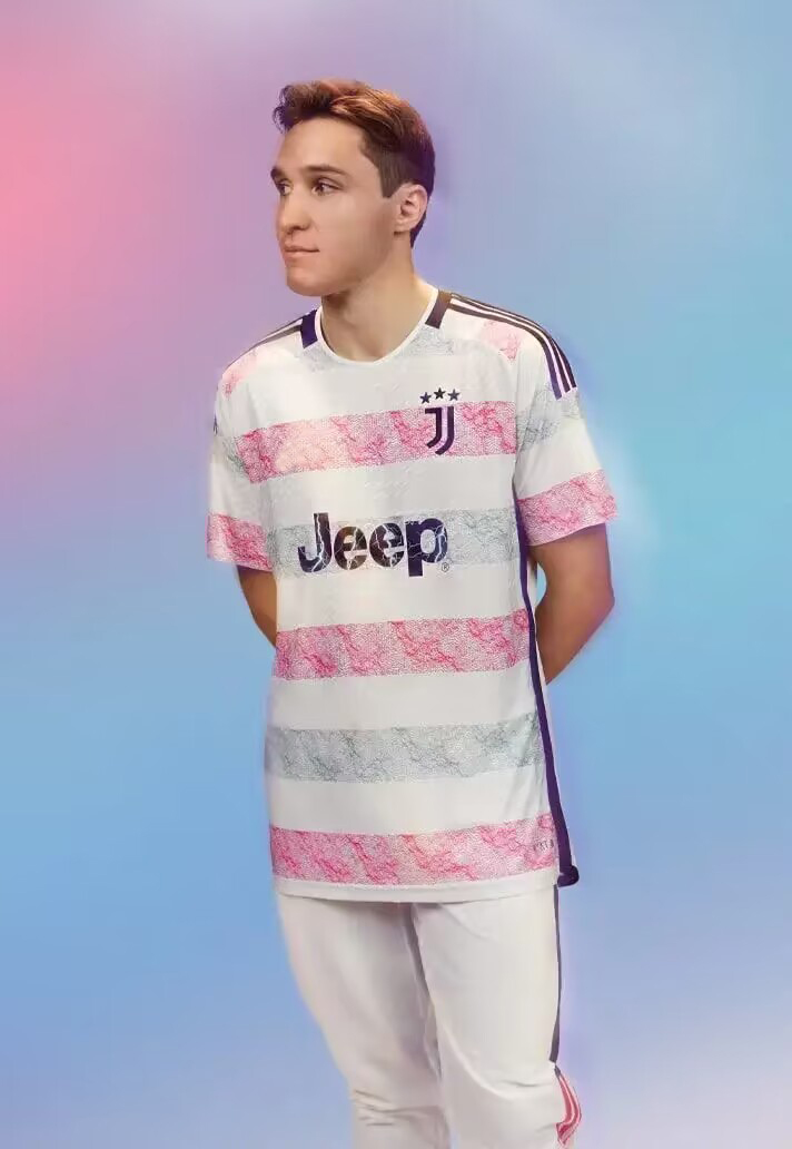 尤文图斯客场球员版足球服球衣23-24 Juventus away jersey shirt-图0